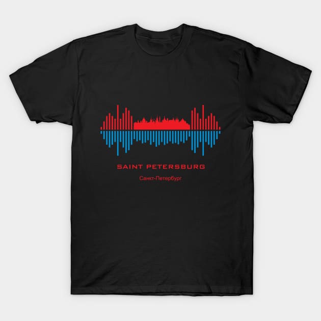 Saint Petersburg Soundwave T-Shirt by blackcheetah